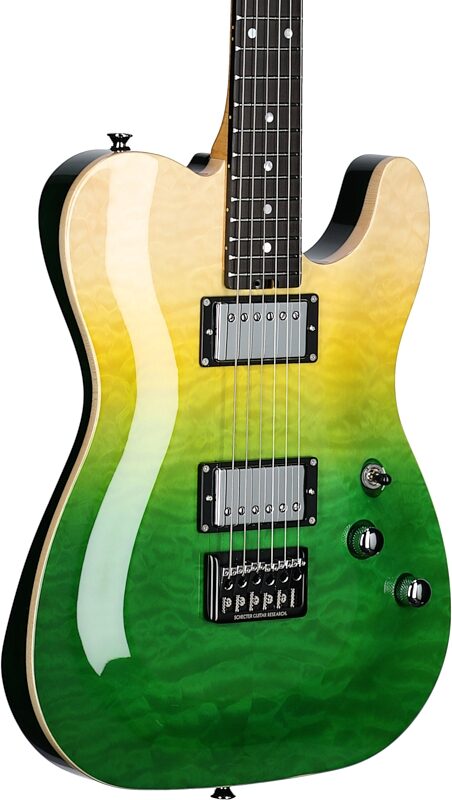 open zoom image for Schecter Japan PT Classic Electric Guitar (with Case), Caribbean Fade Burst, Serial Number J23-01011, Full Left Front