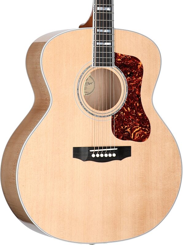 open zoom image for Guild F-55E Jumbo Maple Acoustic-Electric Guitar (with Case), Natural, Serial Number C240195, Full Left Front