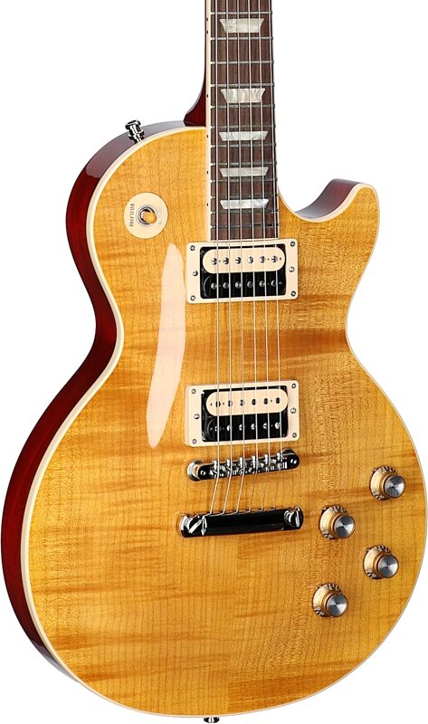 open zoom image for Gibson Slash Les Paul Standard Electric Guitar (with Case), Appetite Amber, Serial Number 211440229, Full Left Front