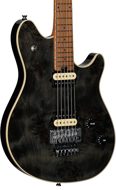 open zoom image for Peavey HP 2 Electric Guitar (with Case), Transparent Black, Serial Number 0ARCDH2300939, Full Left Front