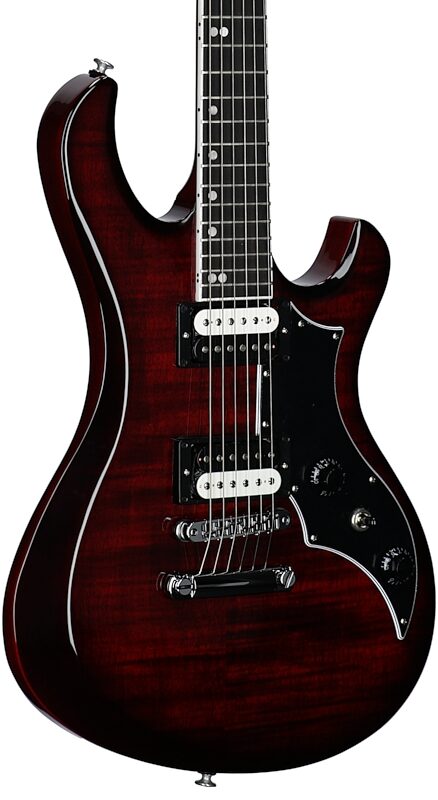 open zoom image for Gibson Victory Figured Top Electric Guitar (with Case), Wine Red, Serial Number 218040068, Full Left Front