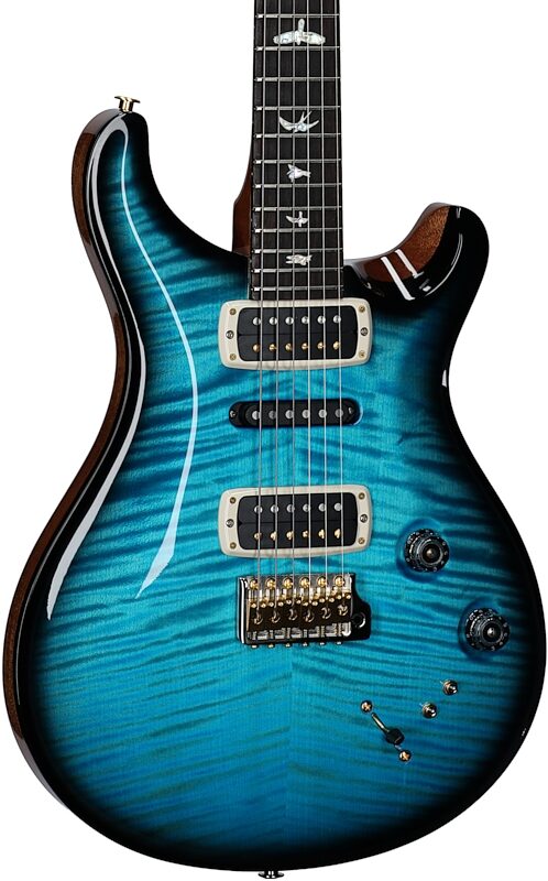 open zoom image for PRS Paul Reed Smith Modern Eagle V 10-Top Electric Guitar, (with case), Carroll Blue Smokeburst, Serial Number 0386886, Full Left Front