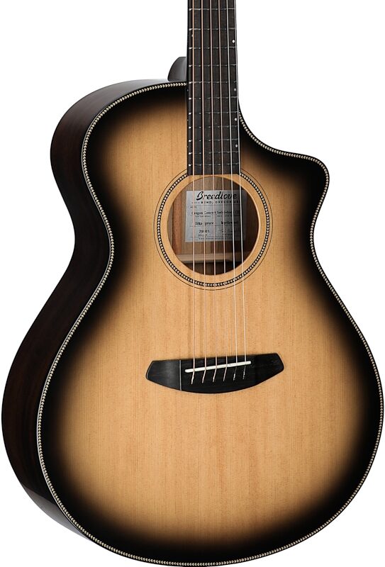 open zoom image for Breedlove Oregon Concert CE Saddleback Acoustic Guitar (with Case), New, Serial Number 29801, Full Left Front