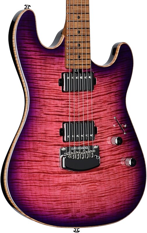 open zoom image for Ernie Ball Music Man Sabre Electric Guitar (with Case), Purple Lotus, Maple Fretboard, Serial Number H07163, Full Left Front