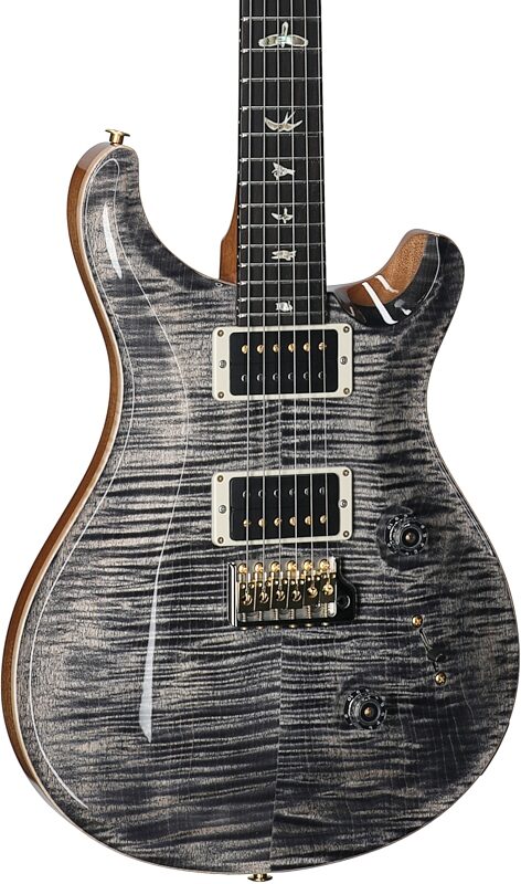 open zoom image for PRS Paul Reed Smith Custom 24 Pattern Thin 10-Top Electric Guitar (with Case), Charcoal, Serial Number 0393796, Full Left Front