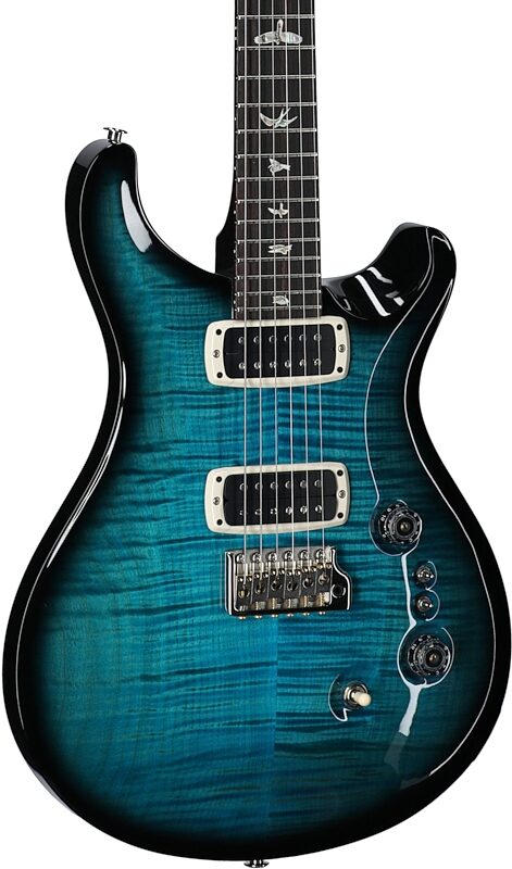 open zoom image for PRS Paul Reed Smith Custom 24-08 Pattern Regular Electric Guitar (with Case), Carroll Blue Wraparound Smokeburst, Serial Number 0393481, Full Left Front