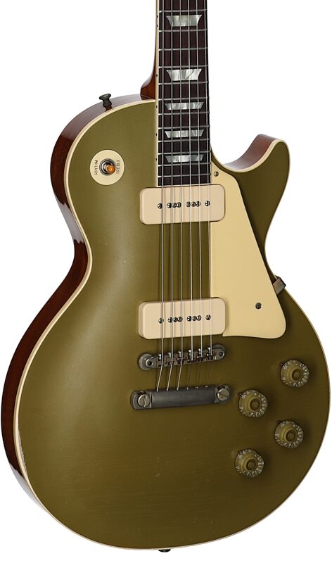 open zoom image for Gibson Limited Edition Custom Shop 1955 NAMM Les Paul Electric Guitar (with Case), Nugget Gold, Serial Number 55166, Full Left Front