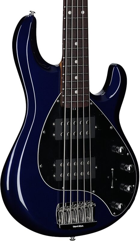 open zoom image for Ernie Ball Music Man StingRay 5 Special HH Electric Bass (with Case), Butane Blue, Rosewood Fretboard, Serial Number K05797, Full Left Front