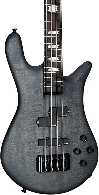 open zoom image for Spector Euro4 LX Electric Bass (with Gig Bag), Black Stain Matte, Serial Number 21NB22527, Full Left Front