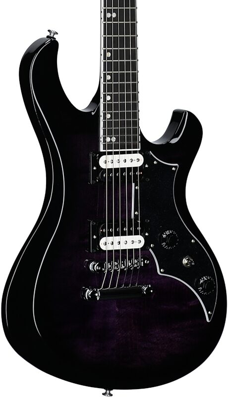 open zoom image for Gibson Victory Figured Top Electric Guitar (with Case), Purple Burst, Serial Number 207350166, Full Left Front