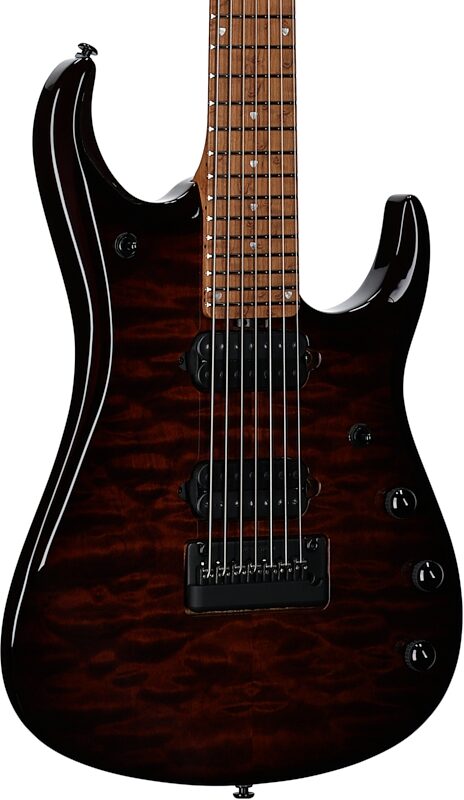 open zoom image for Ernie Ball Music Man Petrucci JP157 Electric Guitar (with Case), Amber Waves Quilt, Maple Fretboard, Serial Number K06490, Full Left Front