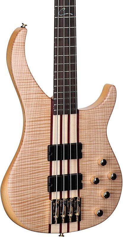 open zoom image for Peavey Cirrus 4 Quilt Maple Electric Bass (with Case), New, Serial Number 0ARCFA2400022, Full Left Front