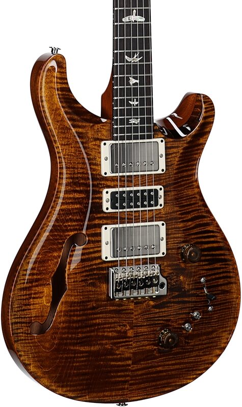 open zoom image for PRS Paul Reed Smith Special Semi-Hollowbody Electric Guitar (with Case), Black Gold, Serial Number 0408467, Full Left Front