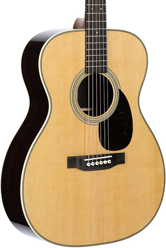 open zoom image for Martin OM-28-v2 Acoustic Guitar (with Case), Natural, Serial Number M2970150, Full Left Front