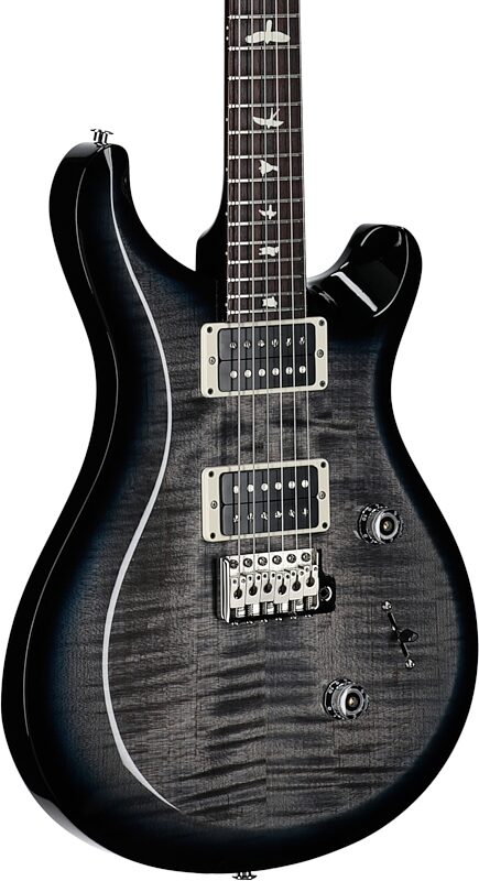 open zoom image for PRS Paul Reed Smith S2 Custom 24 Gloss Pattern Thin Electric Guitar (with Gig Bag), Faded Gray Black Blue Smokeburst, Serial Number S2083253, Full Left Front