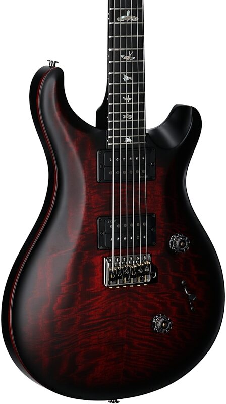 open zoom image for PRS Paul Reed Smith 40th Anniversary Custom 24 Satin Limited Edition Electric Guitar, Fire Smokeburst, Serial Number 0408079, Full Left Front