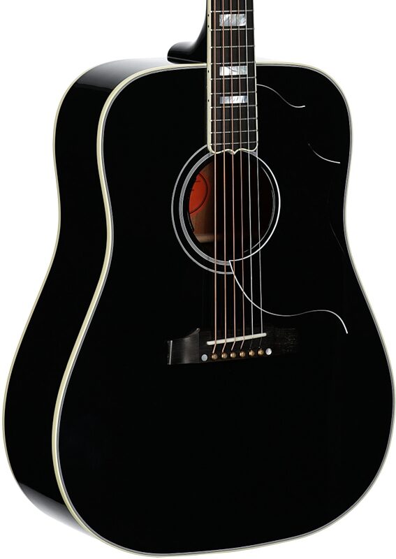 open zoom image for Gibson Hummingbird Custom Acoustic-Electric Guitar (with Case), Ebony, Serial Number 21615033, Full Left Front