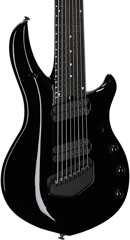 open zoom image for Ernie Ball Music Man John Petrucci Majesty 8 Electric Guitar, Dark Side, Ebony Fretboard, Serial Number M019632, Full Left Front