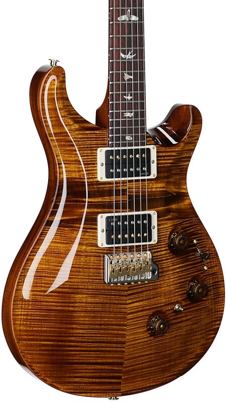 open zoom image for PRS Paul Reed Smith Custom 24 Piezo 10-Top Electric Guitar (with Case), Black Gold, Serial Number 0411531, Full Left Front