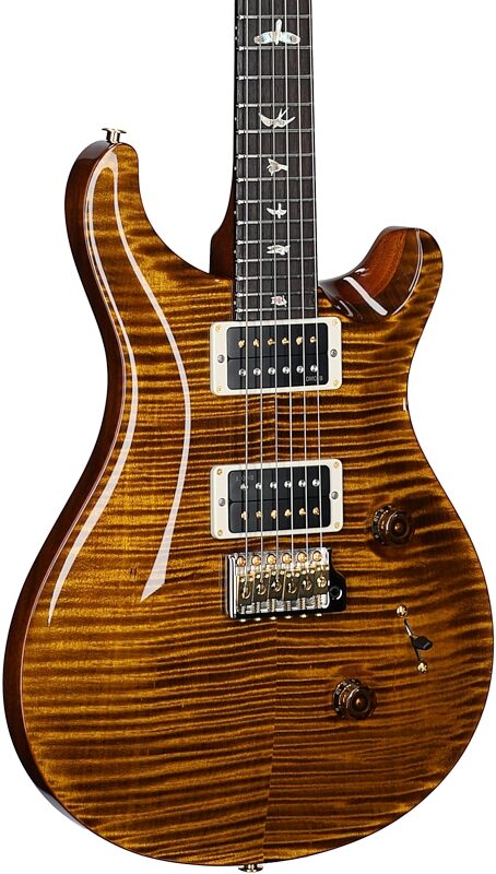open zoom image for PRS Paul Reed Smith Custom 24 10-Top Electric Guitar with Case, Black Gold, Serial Number 0407459, Full Left Front