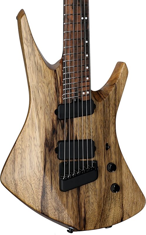 open zoom image for Ernie Ball Music Man Kaizen 7 Electric Guitar (with Case), Black Limba, Ebony Fretboard, Serial Number S12424, Full Left Front