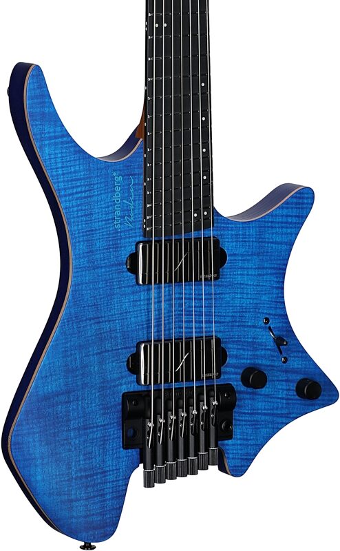open zoom image for Strandberg Boden Prog NX 7 Electric Guitar, 7-String (with Gig Bag), Deep Blue, Serial Number C2509244, Full Left Front