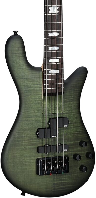 open zoom image for Spector Euro4 LX Bolt-On Bass Guitar (with Gig Bag), Haunted Moss Matte, Serial Number ]C121NB23267, Full Left Front