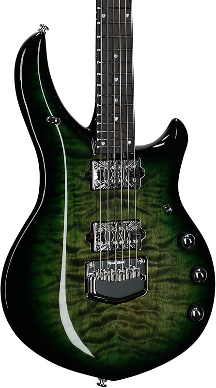 open zoom image for Ernie Ball Music Man John Petrucci Majesty 6 BFR Electric Guitar, Malachite, Serial Number M019000, Full Left Front