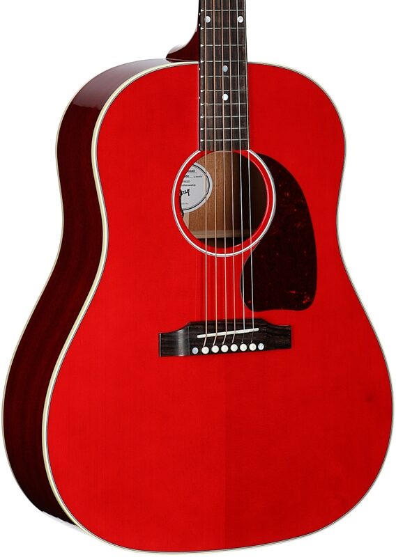 open zoom image for Gibson J-45 Standard Acoustic-Electric Guitar (with Case), Cherry, Serial Number 21505080, Full Left Front