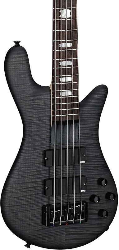 open zoom image for Spector Euro 5 LX Bass Guitar (with Gig Bag), Black Satin Matte, Serial Number ]C121NB22103, Full Left Front