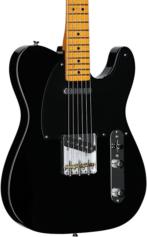 open zoom image for Fender Limited Edition American Vintage II 1951 Telecaster Electric Guitar (with Case), Black, Serial Number V2561055, Full Left Front