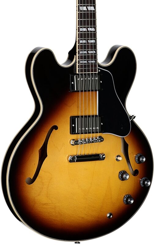 open zoom image for Gibson ES-345 Electric Guitar (with Case), Vintage Burst, Serial Number 230150237, Full Left Front