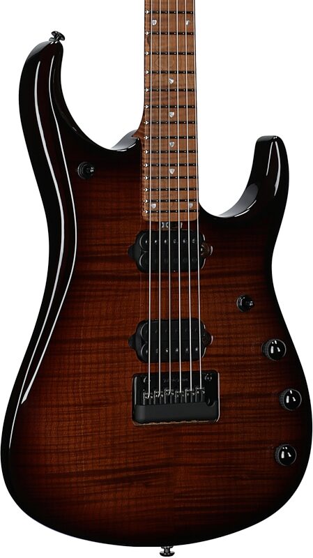 open zoom image for Ernie Ball Music Man John Petrucci JP15 Electric Guitar (with Case), Amber Waves Flame, Maple Fretboard, Serial Number H09044, Full Left Front