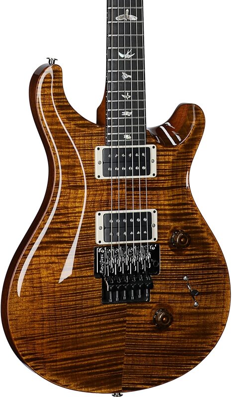 open zoom image for PRS Paul Reed Smith Custom 24 Floyd 10-Top Electric Guitar (with Case), Black Gold, Serial Number 0404571, Full Left Front