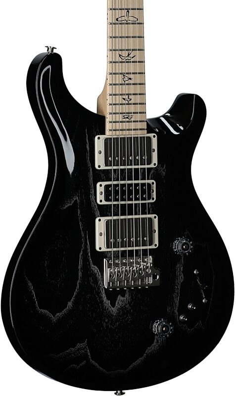 open zoom image for PRS Paul Reed Smith Swamp Ash Special Maple Electric Guitar (with Gig Bag), Black Doghair, Serial Number 0411822, Full Left Front