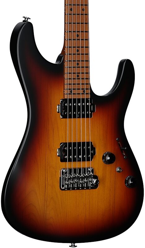 open zoom image for Ibanez AZ2402 Prestige Electric Guitar (with Case), Tri Fade Burst, Serial Number 210002F2527817, Full Left Front