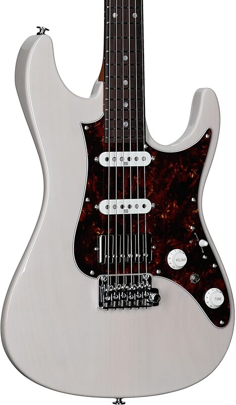 open zoom image for Ibanez AZ2204N Prestige Electric Guitar (with Case), Antique White Blonde, Serial Number 210002F2533083, Full Left Front