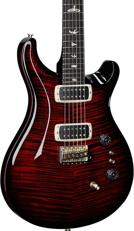 open zoom image for PRS Paul Reed Smith Custom 24-08 10-Top Pattern Thin Electric Guitar (with Case), Fire Smokeburst, Serial Number 0416182, Full Left Front