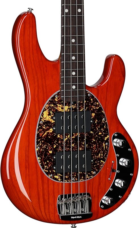 open zoom image for Ernie Ball Music Man StingRay Special HH Electric Bass (with Case), Translucent Orange, Rosewood Fretboard, Serial Number K10317, Full Left Front