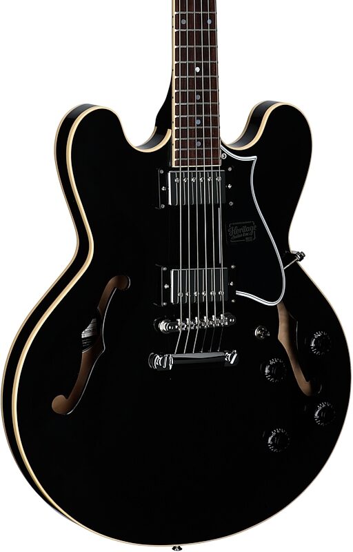 open zoom image for Heritage Standard II Collection H-535 Electric Guitar (with Case), Ebony, Serial Number 1260394, Full Left Front
