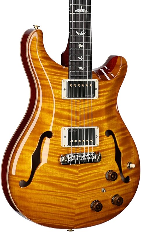 open zoom image for PRS Paul Reed Smith Hollowbody II 10-Top Electric Guitar (with Case), McCarty Sunburst, Serial Number 0419557, Full Left Front