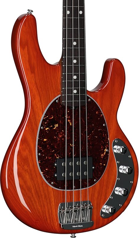 open zoom image for Ernie Ball Music Man StingRay Special Electric Bass (with Case), Translucent Orange, Rosewood Fretboard, Serial Number K10628, Full Left Front