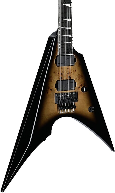 open zoom image for ESP E-II Arrow Electric Guitar (with Case), Nebula Black Burst, Serial Number ES8342253, Full Left Front