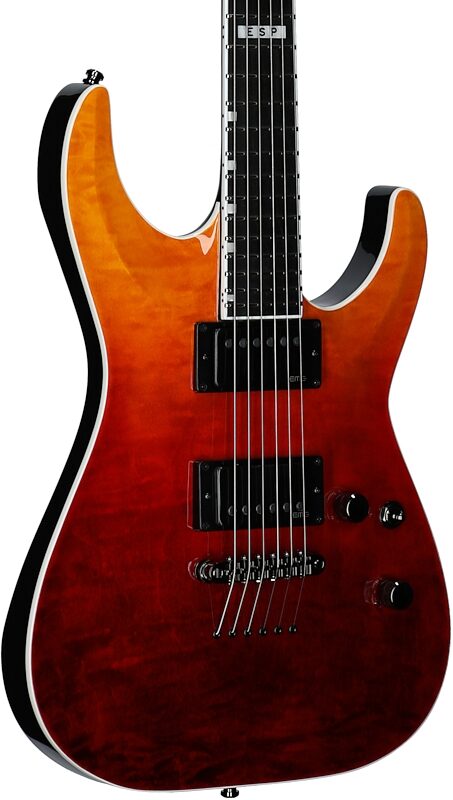 open zoom image for ESP EII Horizon NTII Electric Guitar (with Case), Tiger Eye Amber, B-Stock, Serial Number ES8605253, Full Left Front