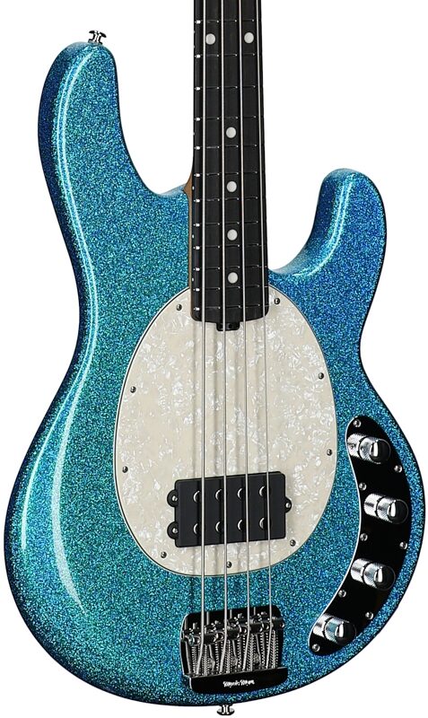 open zoom image for Ernie Ball Music Man StingRay Special Electric Bass (with Case), Anomalous Green, Ebony Fretboard, Serial Number k11758, Full Left Front