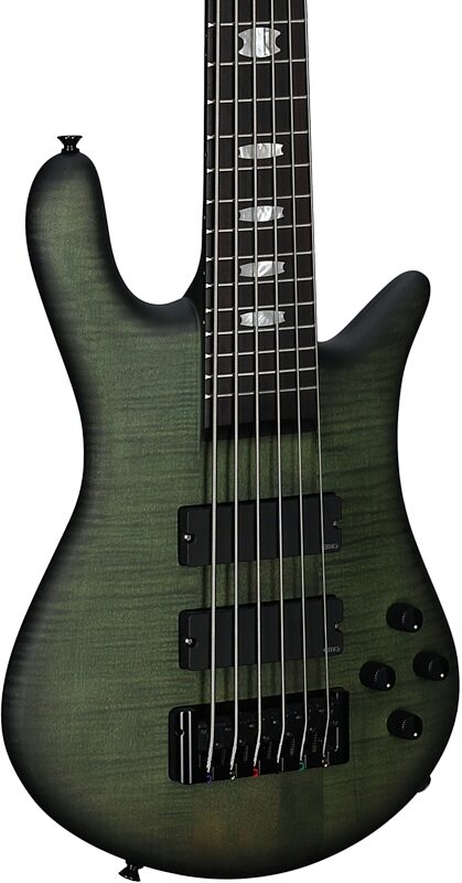 open zoom image for Spector Euro 6 LX Bass Guitar, 6-String (with Gig Bag), Haunted Moss Matte, Serial Number ]C1 NB23150, Full Left Front