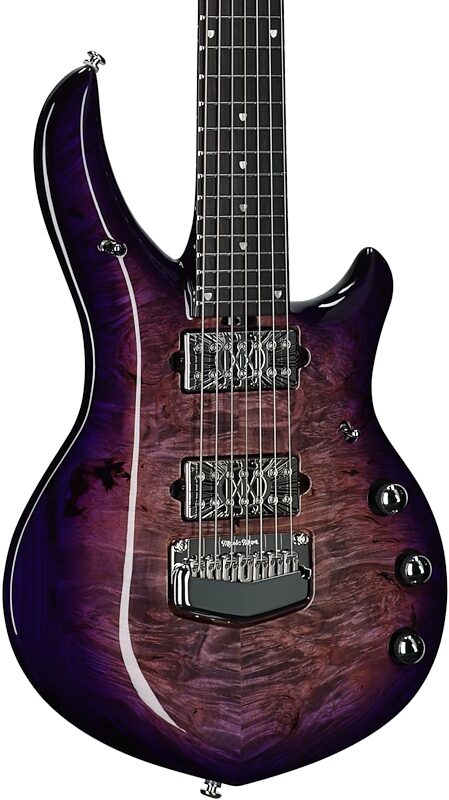 open zoom image for Ernie Ball Music Man Majesty 7 Electric Guitar, 7-String (with Case), Wolf's Bane, Serial Number M021945, Full Left Front