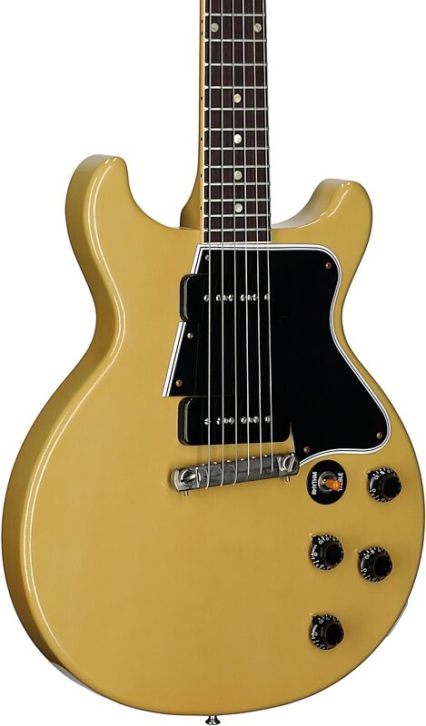 open zoom image for Gibson Custom 1960 Les Paul Special Double Cut Electric Guitar (with Case), TV Yellow, Serial Number 06041, Full Left Front