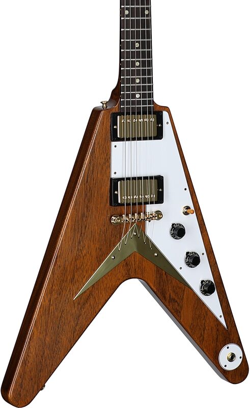 open zoom image for Gibson Custom Shop 1958 Mahogany Flying V Reissue Electric Guitar (with Case), New, Serial Number 86234, Full Left Front
