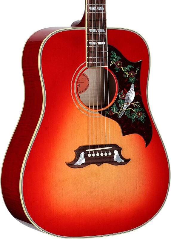 open zoom image for Gibson Dove Original Acoustic-Electric Guitar (with Case), Vintage Cherry, Serial Number 20616131, Full Left Front